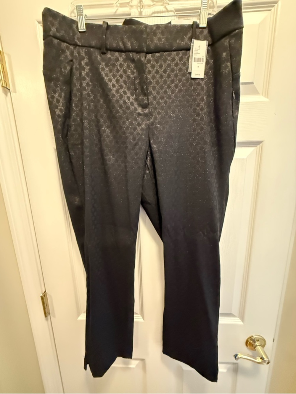 Lane Bryant The 4-Season Ankle Pants Women's Size 18 Black Sparkle Dot New W/tag